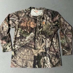 Game Winner Camo Shirt Men's Size Large Real Tree Hunting Long Sleeve